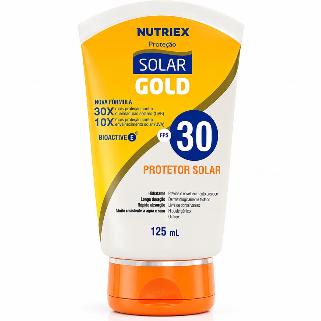 Protetor Solar Solar Gold Livre de Oléo FPS 30 125ml Nutriex