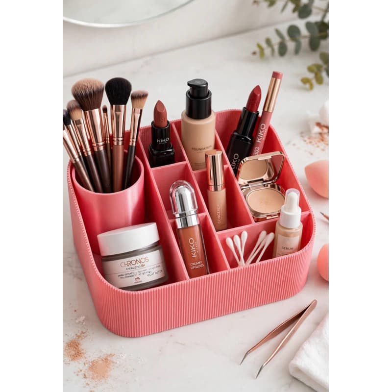 Organizador de Maquiagem Porta Pincéis Multifuncional em Impressão 3D – 21x13,5x11cm