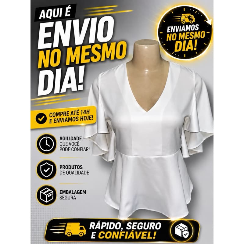 Blusa Feminina Batinha Plus Size - 48 ao 54
