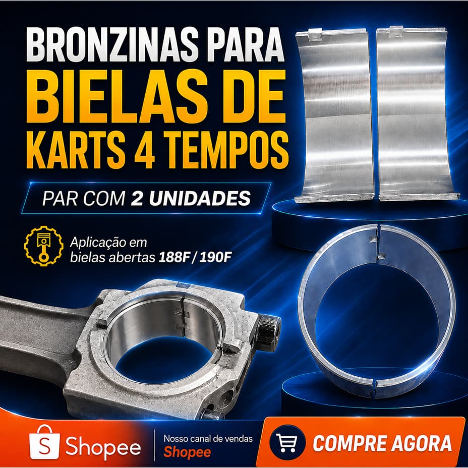 Bronzina 0.50 Para Biela Forjada Fortex (kart F4 Gx390)