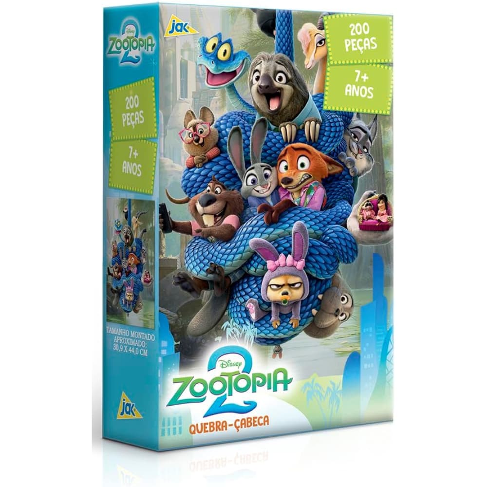 Quebra-Cabeça Zootopia 2 Toyster 200 Peças Disney Puzzle Infantil 7+ Anos Original