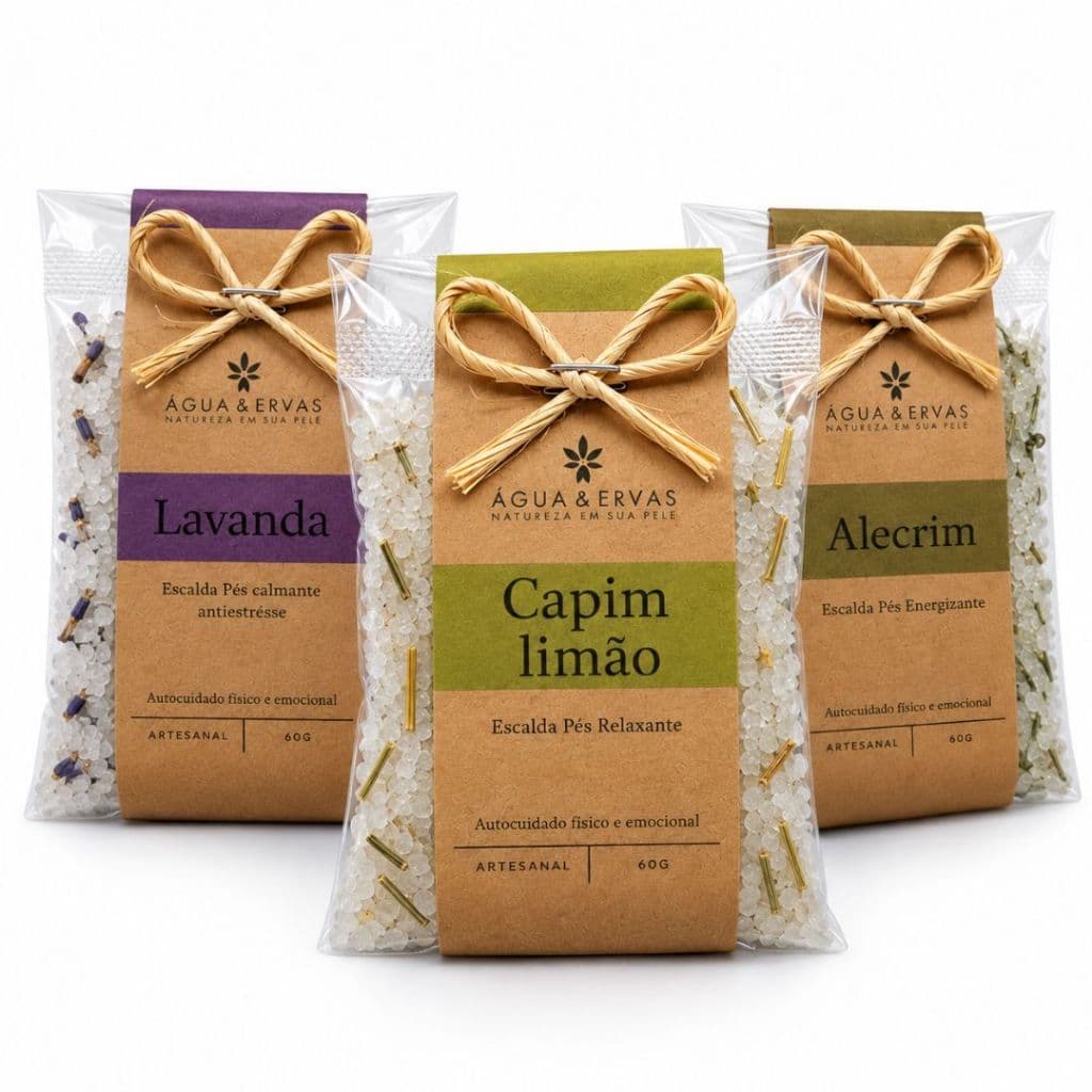 Escalda pés 10 Variados - Lavanda - Capim Limão - Alecrim Ideal para Confraternização e Presentes Dia das Mães
