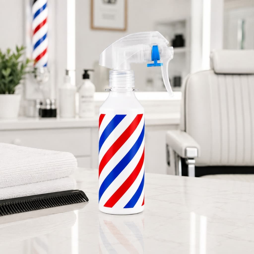 Borrifador de Água 200ml Barbeiro Cabeleireiro Pulverizador Spray Cabelo Barber Pole Profissional