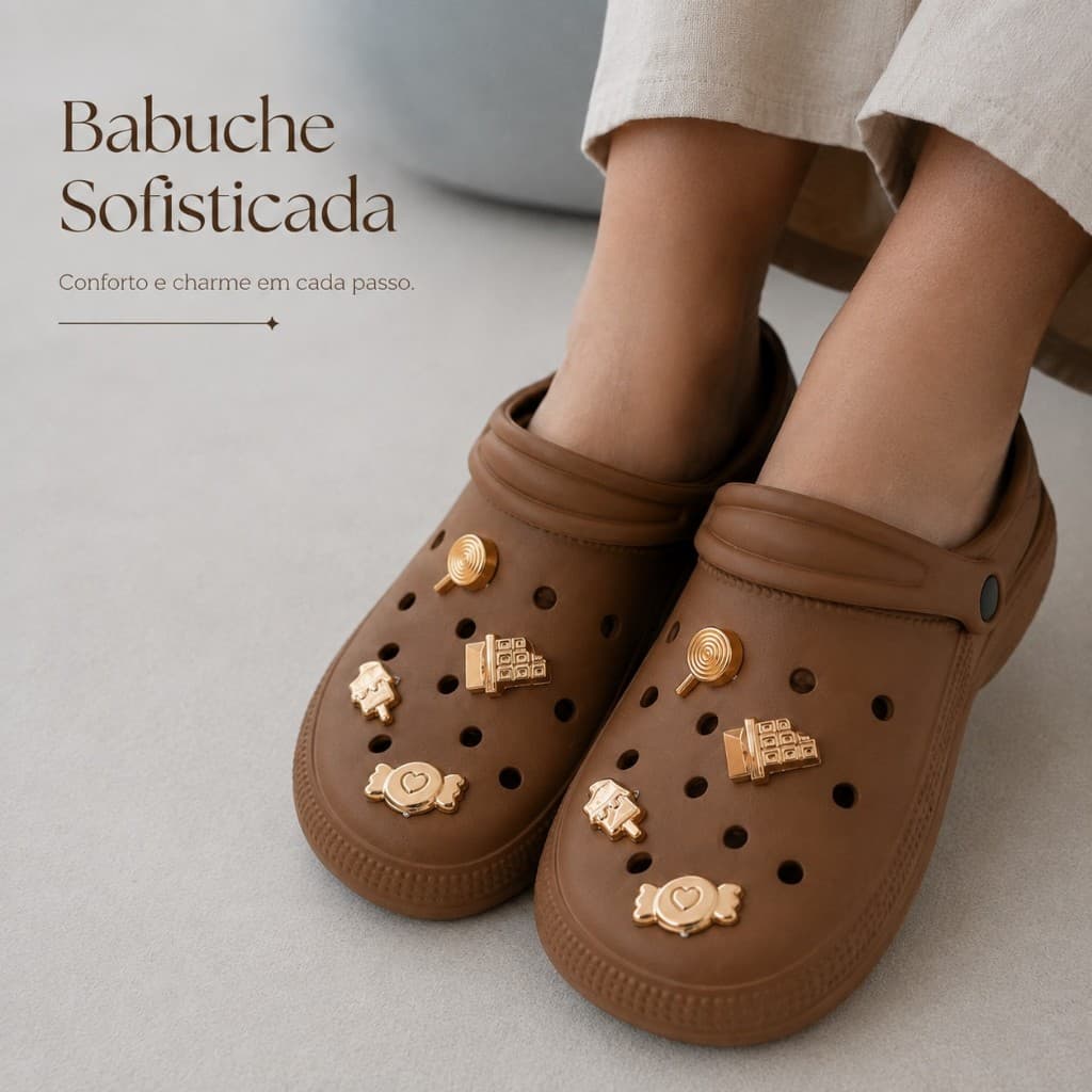 Chinelo Babuche Feminino Sandália EVA Casual Leve Confortavel Solado Antiderrapante Macia Acessórios