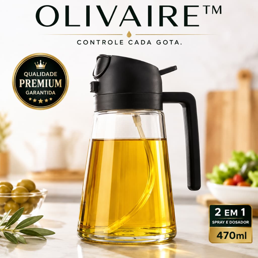 Borrifador Spray e Dosador de Azeite Óleo Vinagre 2 em 1 Cozinha 470ml - BM-F1230 - (Cores Sortidas)