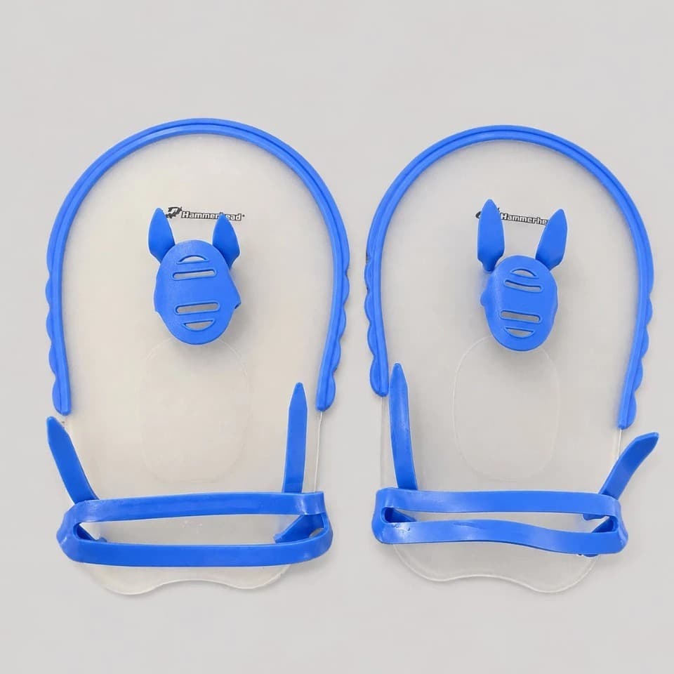 Palmar De Natação Hammerhead Hand Paddle Profissional Azul / Transparente