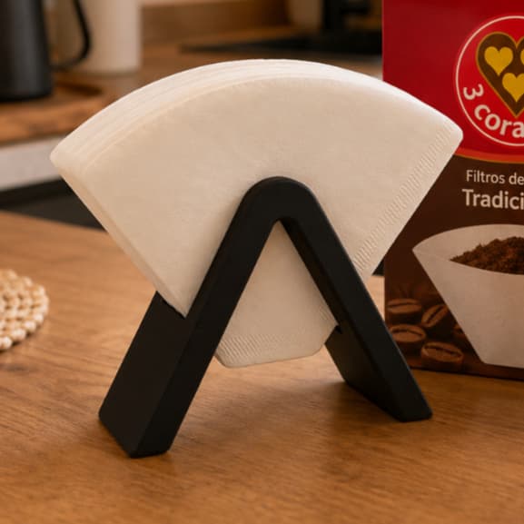 Suporte FILTRO de Café Coador  de Papel Moderno Elegante Minimalista para Cozinha Cantinho Organizador