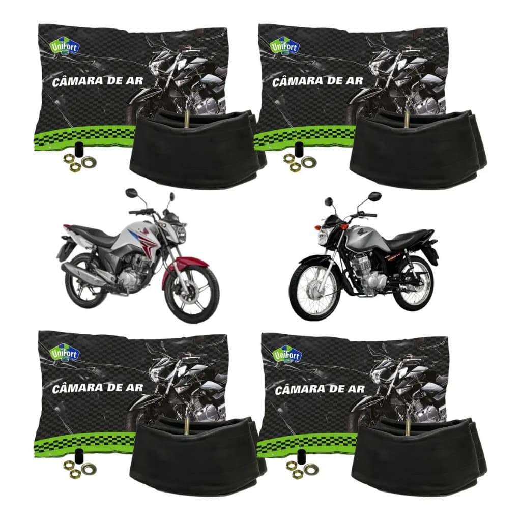 Kit 4 Câmara De Ar Cg Fan Titan 125 150 160 Aro 18 Reforcada