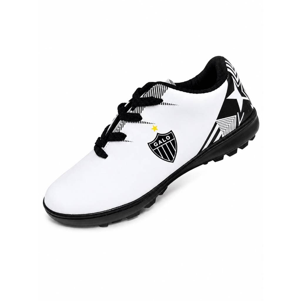 Chuteira Infantil Society Galo Branca ⚽ Confortável | Envio Rápido | 28 ao 36