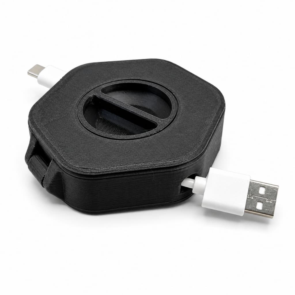 Enrolador De Cabo USB Organizador de cabo USB Portátil Com Tampa