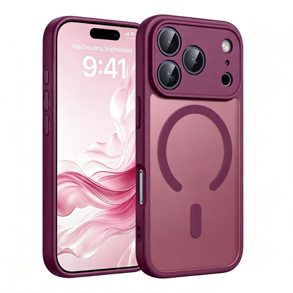 Capa magnética com recortes precisos e proteção completa, compatível com iPhone 17/16/15/14/13/12 Pro e Pro Max