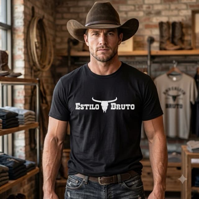 Camiseta Estilo Bruto casual Agro Boiadeiro