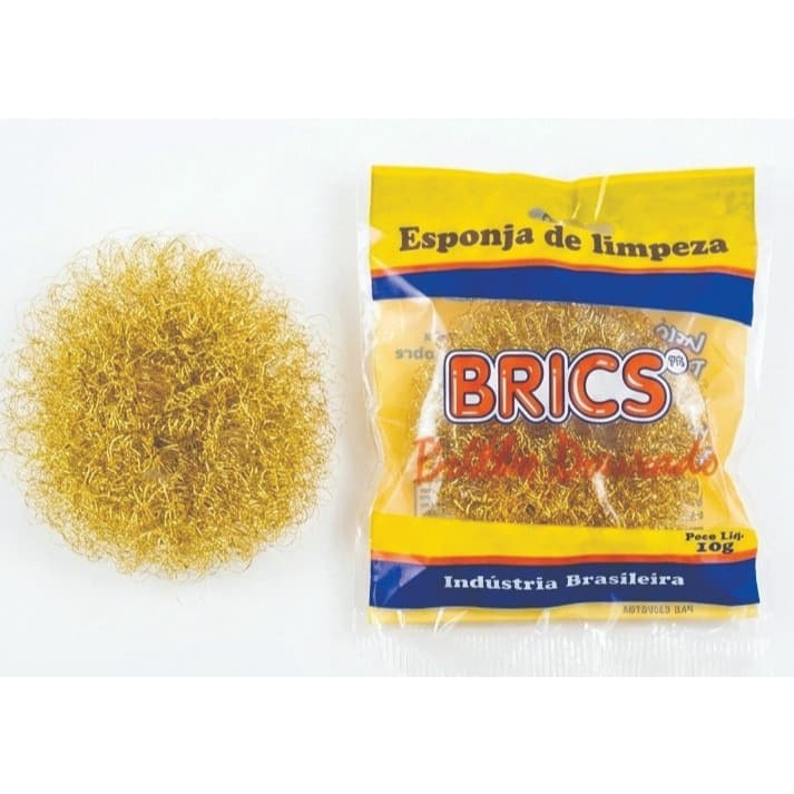 Esponja brilho dourado BRICS  Super Macia  kit 25 kit 12 kit 5 brilho aluminio