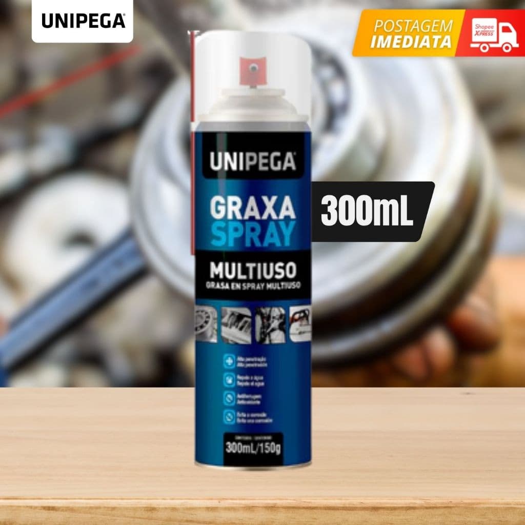Graxa Spray Alta Performance 310ml – Proteção e Lubrificação UNIPEGA