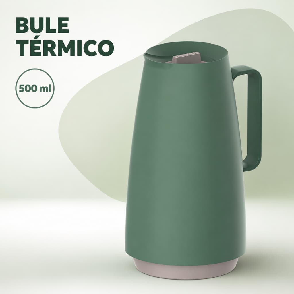 Bule Térmico Tramontina Exata 500ml Verde Ampola Vidro