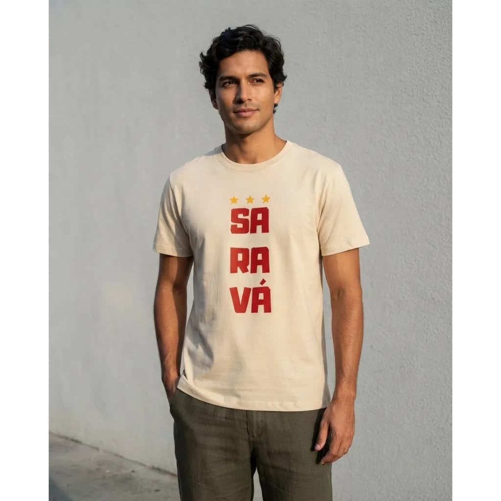 Camiseta Basica T-Shirt Algodão Umbanda Axé Saravá Estampada Unissex Feminino Masculino Blusa Camisa