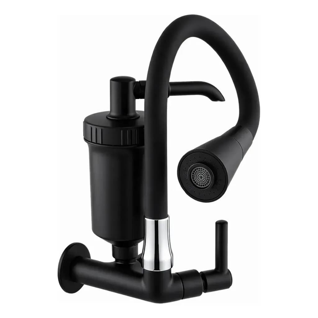 Torneira Gourmet Parede com Filtro Flexível 2 Jatos Cromada Ou Silicone Cozinha
