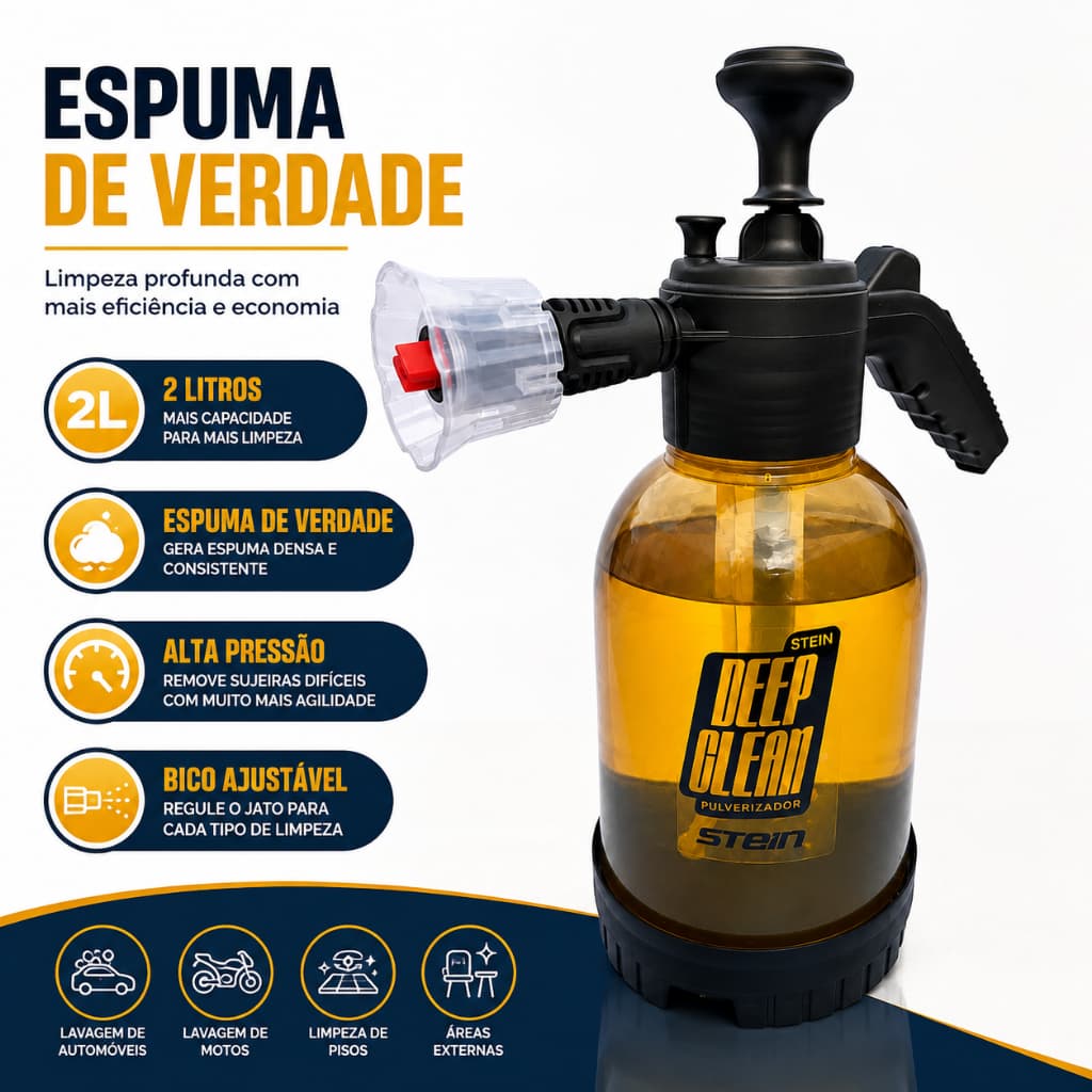 Snow Foam Pulverizador de Espuma Borrifador 2 Litros Stein Deep Clean