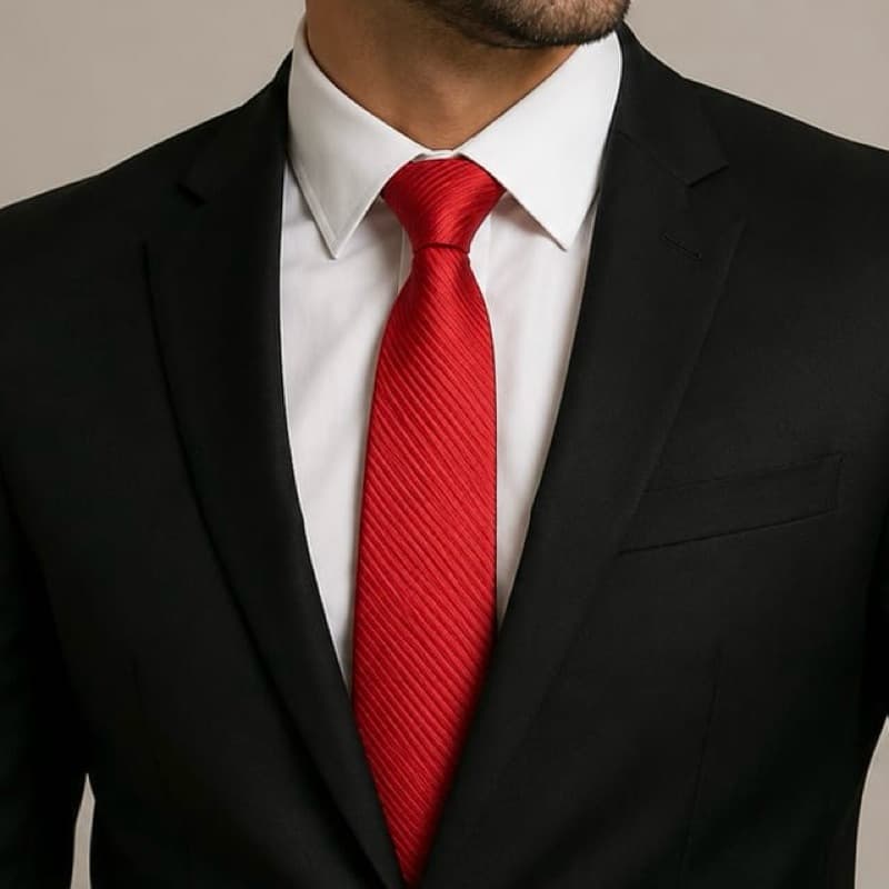 1 à 4 Gravatas Slim Vermelho Padrinhos de Casamento, Masculina, Jacquard, Elegante, Social
