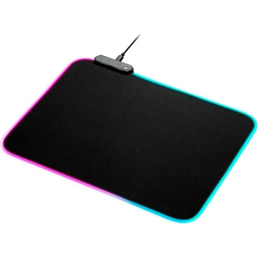 Mouse Pad Gamer RGB LED - Precisão e Portabilidade com Iluminação 7 Cores