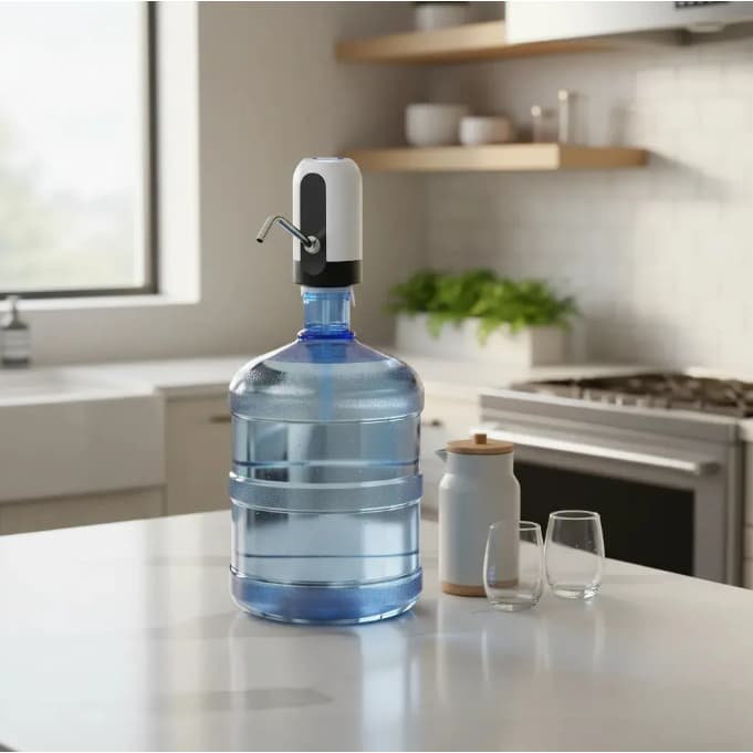 Bomba de Água Elétrica Galão de Água - Dispenser USB Recarregável Universal 5L 10L 20L Bivolt
