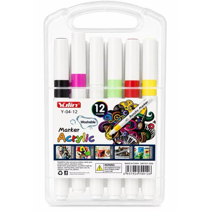 Yulin KIT 12/cores Estojo Canetinha Marcadores Touch Marker a Base de Água