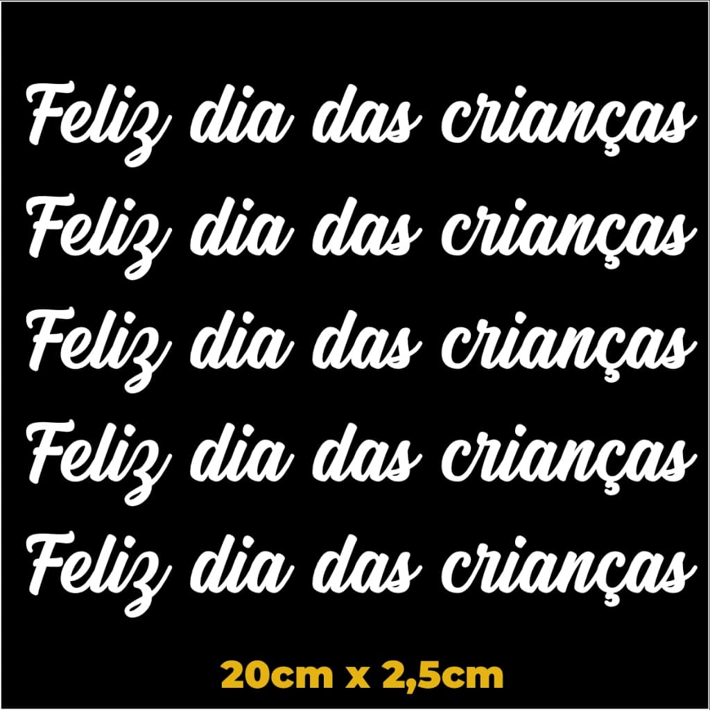 Adesivo feliz dias das crianças para balao parede festa