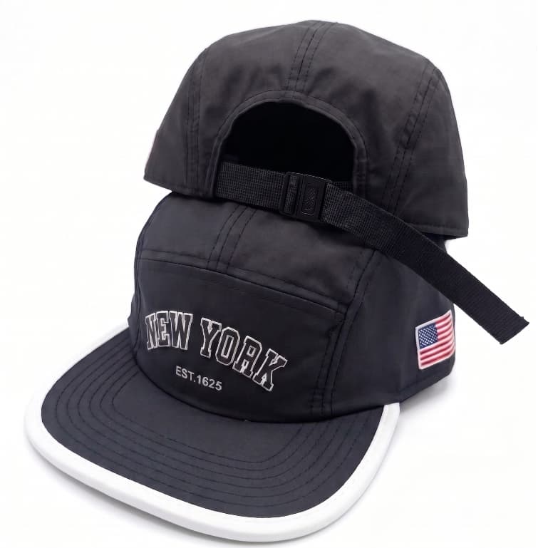 Boné Five Panel Aba Reta New York NY Fecho Ajustável 5-Panel Original Streetwear