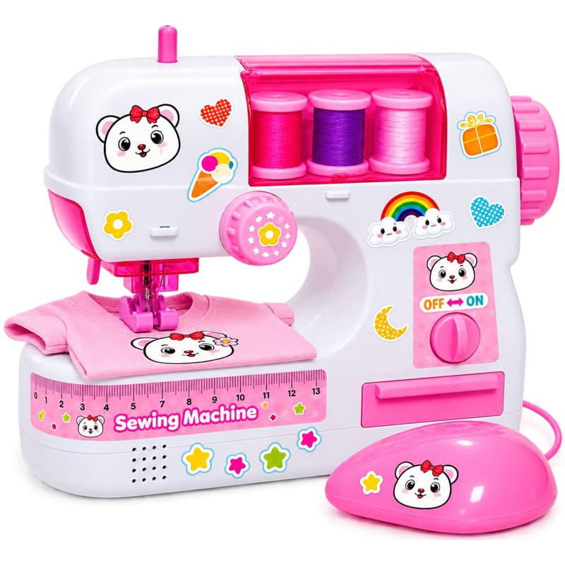 Máquina de Costura Infantil Brinquedo Costura de Verdade Com Pedal
