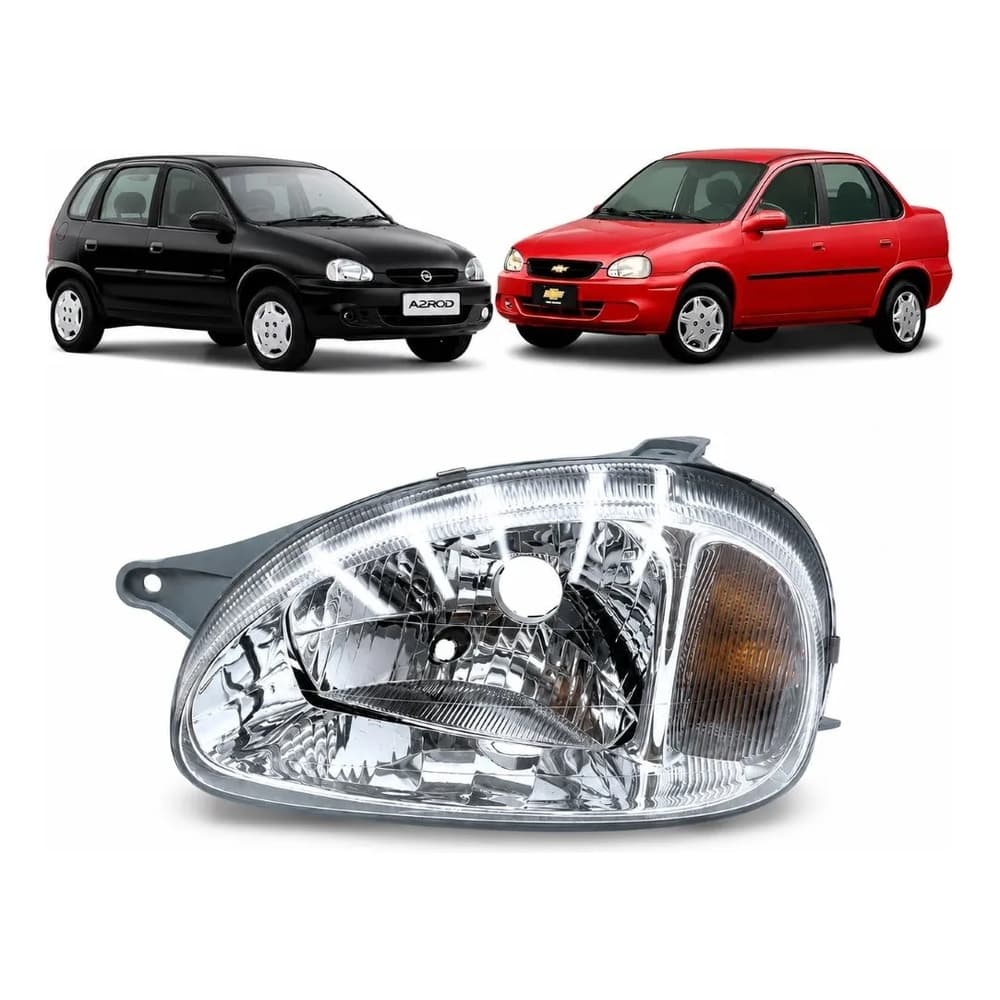 Farol Dianteiro Esquerdo Corsa Hatch Sedan Classic 2000 2001 2002 2003 2004 2005 2006 2007 2008 2009 Original Tyc Lente