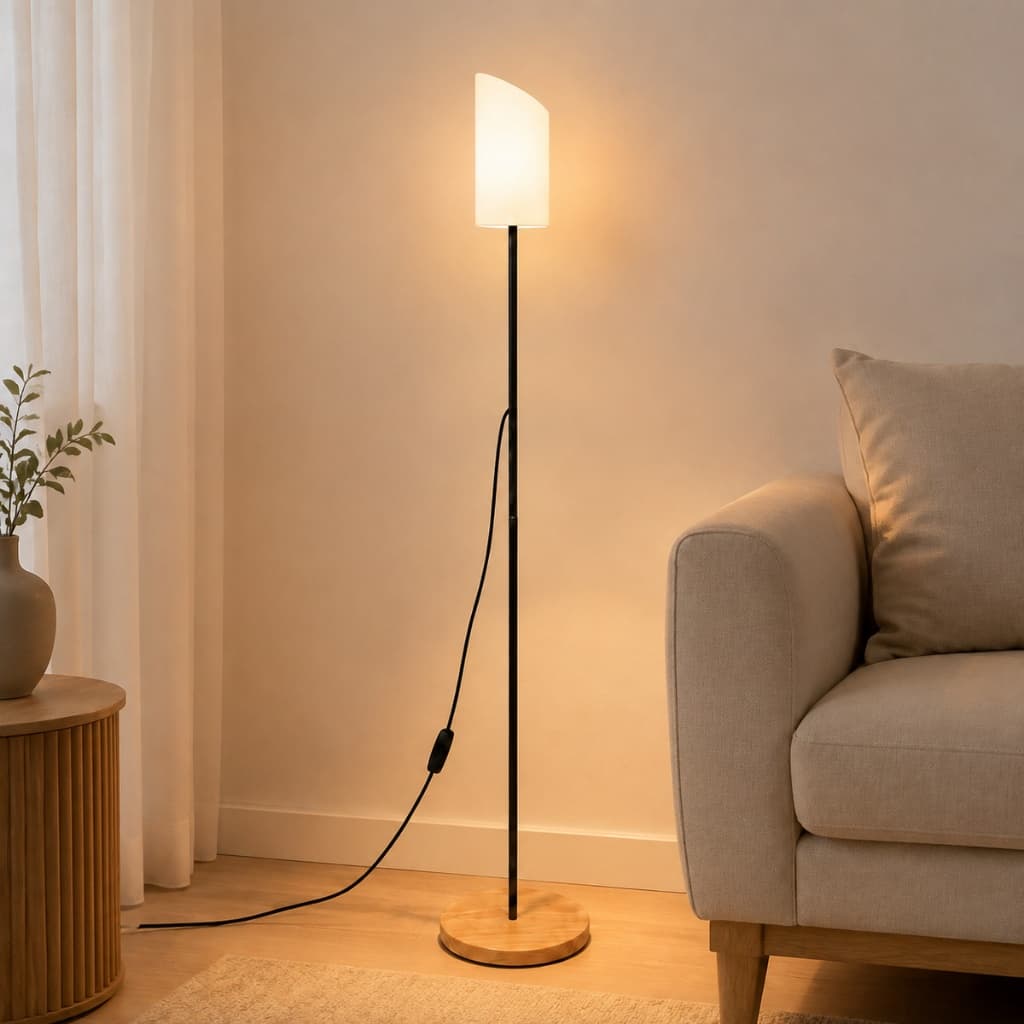 Luminária de Piso 3 Aturas 130cm c/ Cúpula Aço E27 Bivolt 110v 220v 110 220