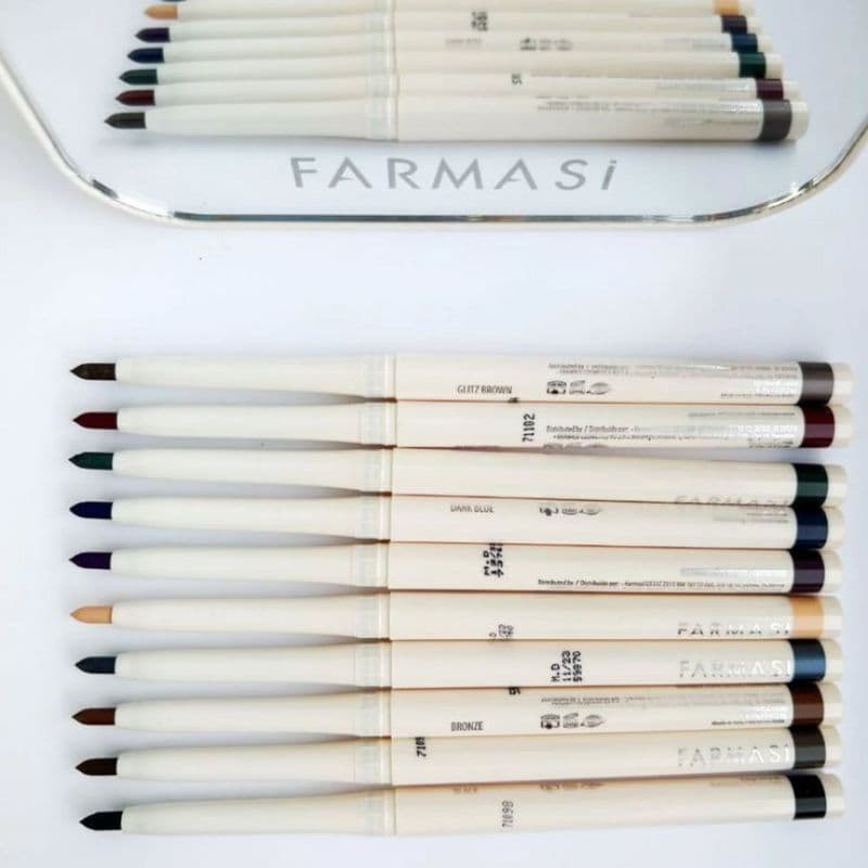 Lápis de olho retrátil farmasi - canetinha faz delineado com precisão, sem gluten e vegano, resistente a água, não borra