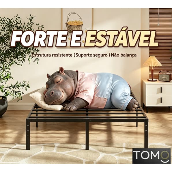 Cama de Solteiro/Cama de Casal Estrado de Metal Fácil De Instalar Dobrável  Ripas de Aço Série Forte cama infantil