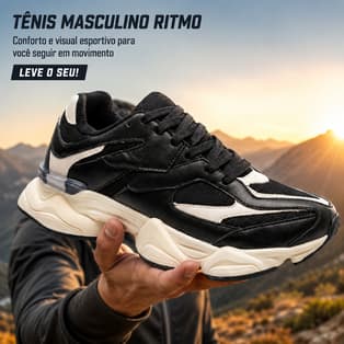 Tênis masculino moderno, confortável e versátil. Compre já!