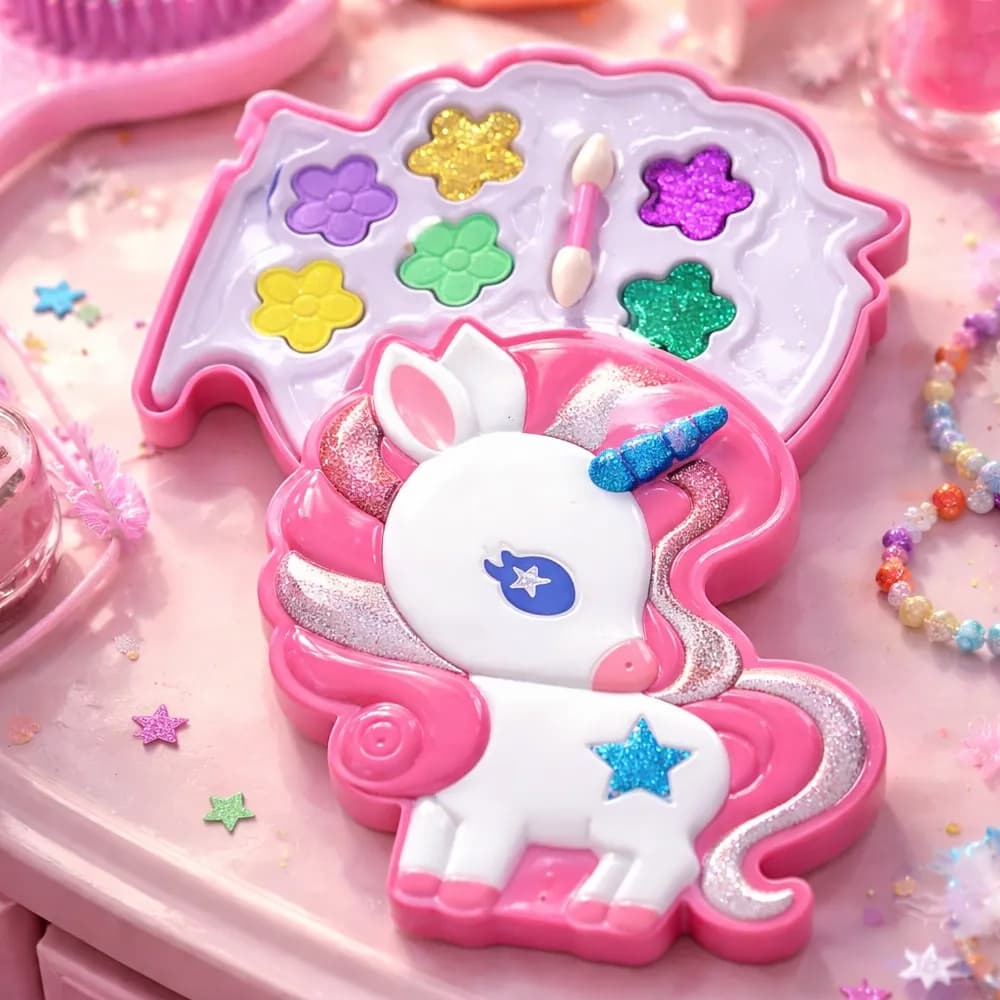 Kit Maquiagem Infantil Completo Com Nécessaire Maleta Unicórnio Menina