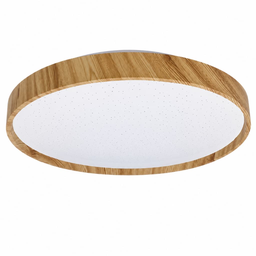 Luminária Plafon Led Redondo 33cm Cor amedeirado 18w 3000k 4000K 6000K Sala Quarto Escritório Corredor sacada cozinha