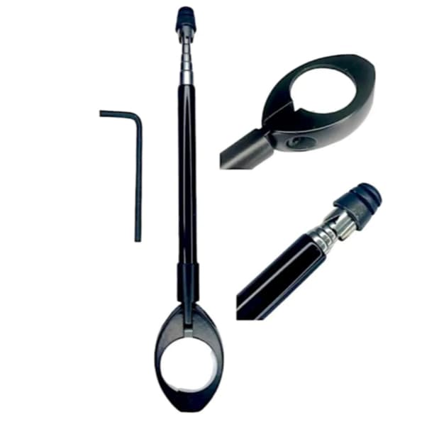 Antena Corta Pipa Guidão Moto Retrátil 7 Estágios Inox 60cm