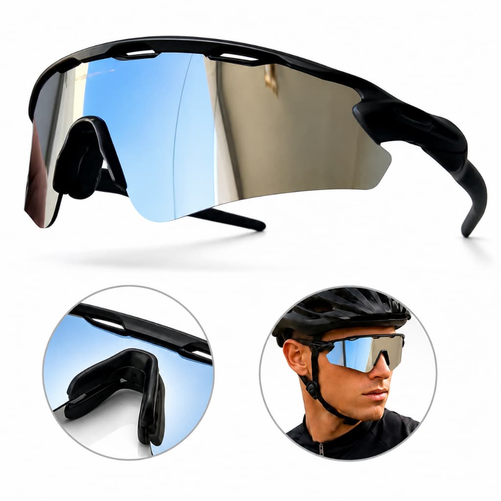 Óculos Esportivo Baixa Pace Espelhado Para Ciclismo Com Proteção Uv400 Bike Corrida Estilo Radar / Vc