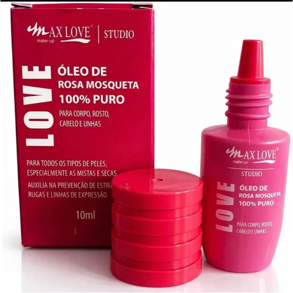Óleo de Rosa Mosqueta Max Love 100% Puro - Hidratação Intensa e Antienvelhecimento