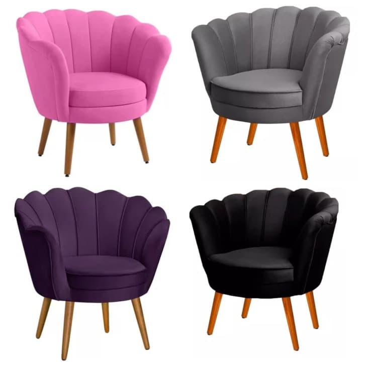 Poltrona Decorativa Flor Pé Palito / Quartos / Recepção / Cozinha / Várias Cores Disponíveis / Conforto Luxo