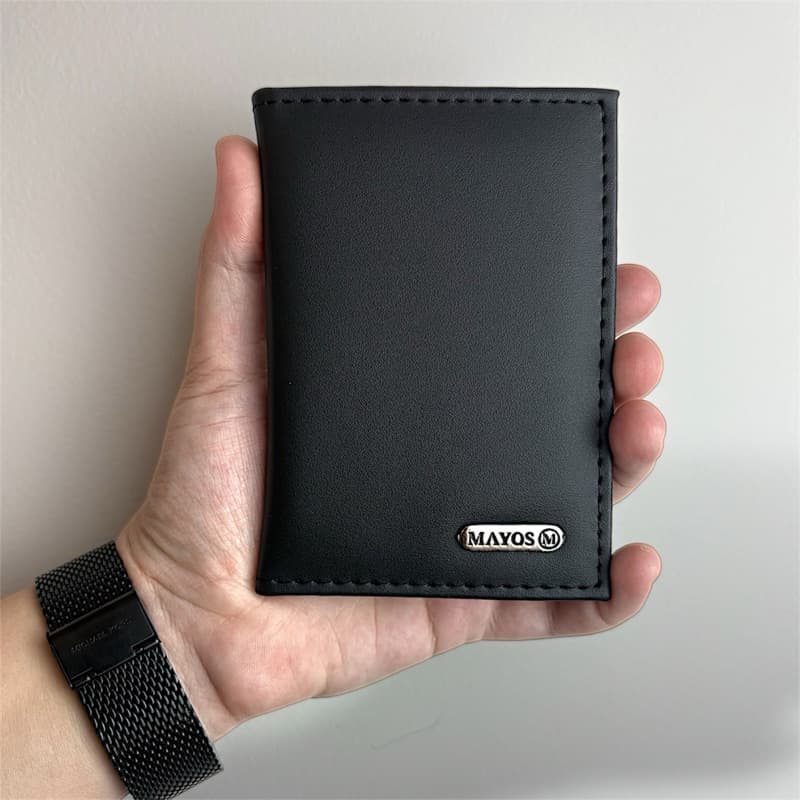 Carteira Masculina Couro P.U Porta Cartão - MAYOS WALLET.