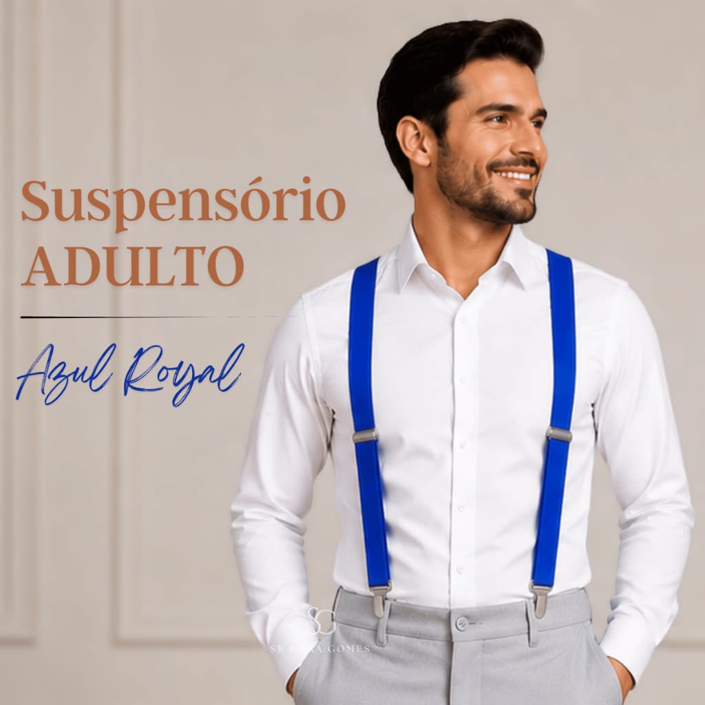 Suspensório Azul Royal Adulto