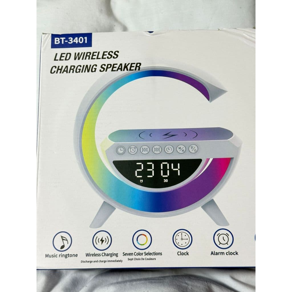 Carregador por Indução com Led sem fio alto falante