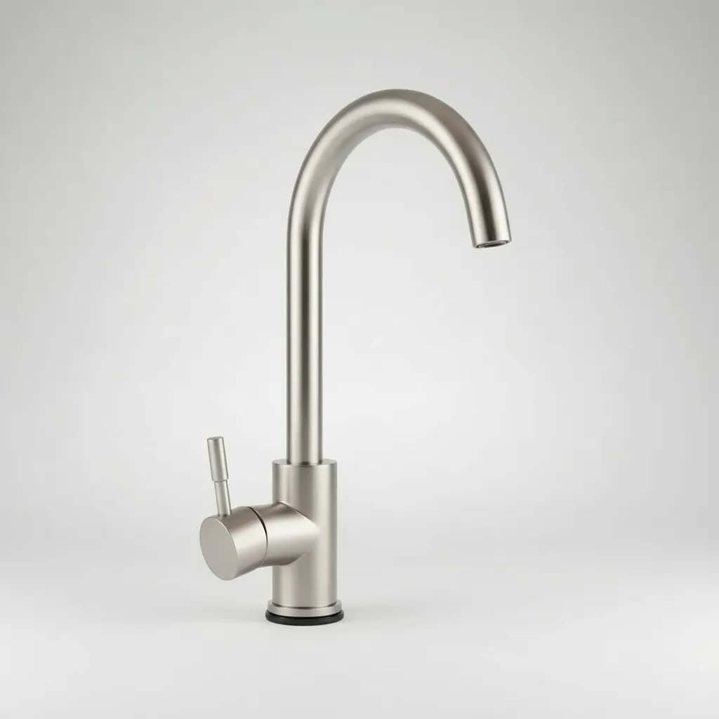 Torneira Cozinha Gourmet Inox Escovada Mesa Bancada Fria