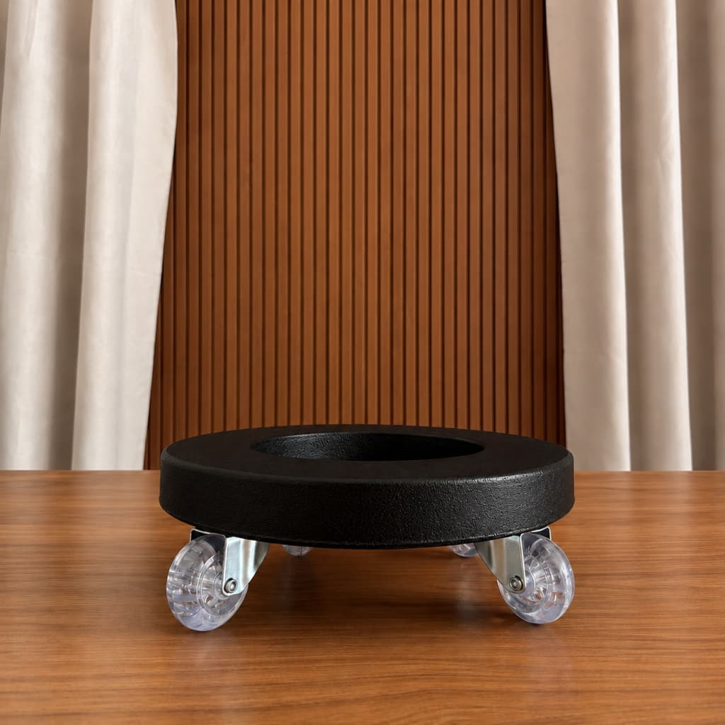 Suporte Redondo com Rodinhas para Vaso de Planta – Rodízio Giratório Decorativo