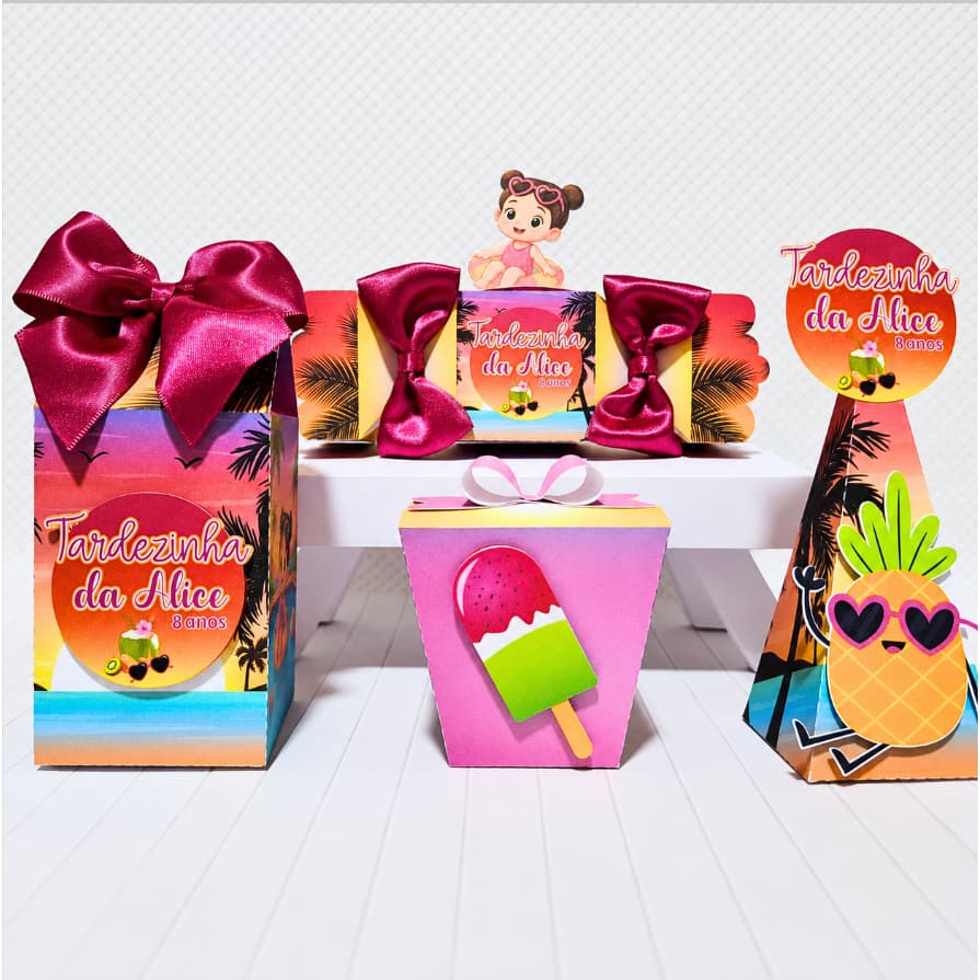 Kit Caixinhas Personalizadas Tardezinha | Lembrancinha Festa Aniversário | Tema Tardezinha