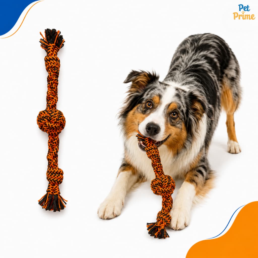 Brinquedo para Pet Corda Trançada Resistente para Cães 50cm
