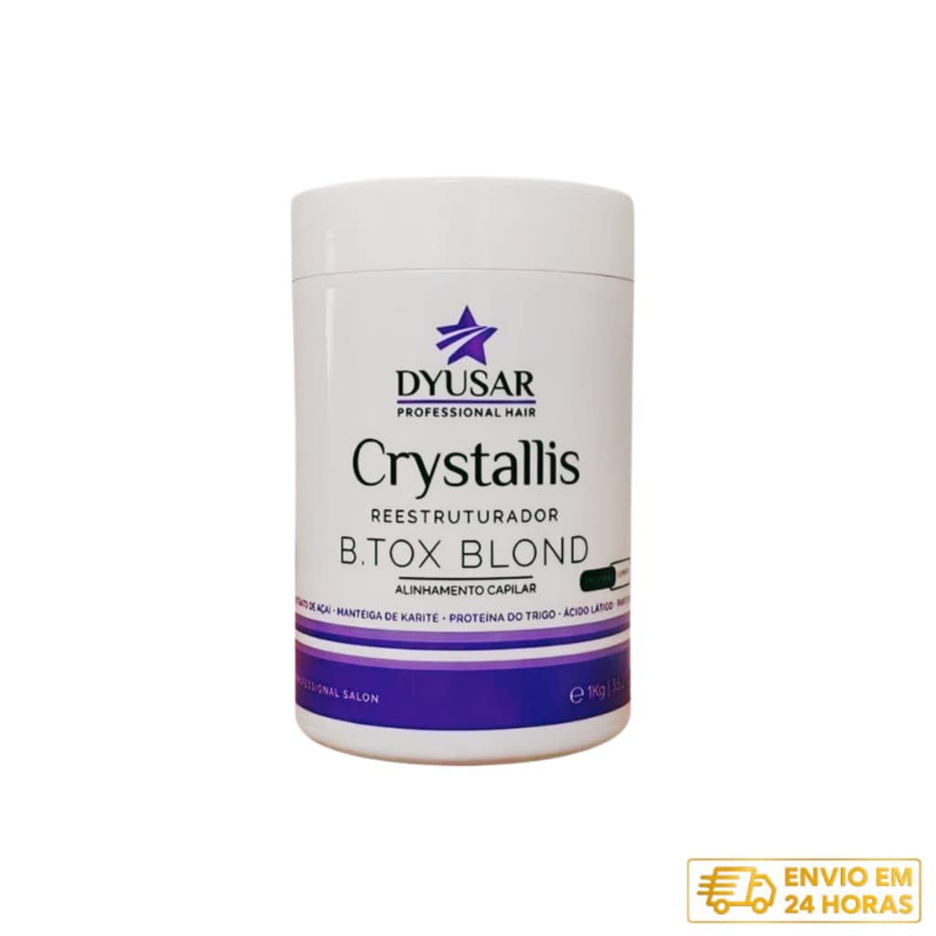 Máscara Redutora de Volume Crystallis Blond Dyusar Cosméticos 1Kg