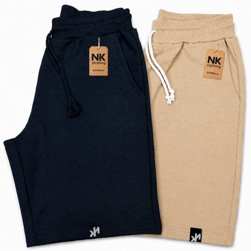 Kit 2 Ou 3 Bermudas De Moletom Masculina Short Academia Treino Cores Sortidas Casual Com Elástico
