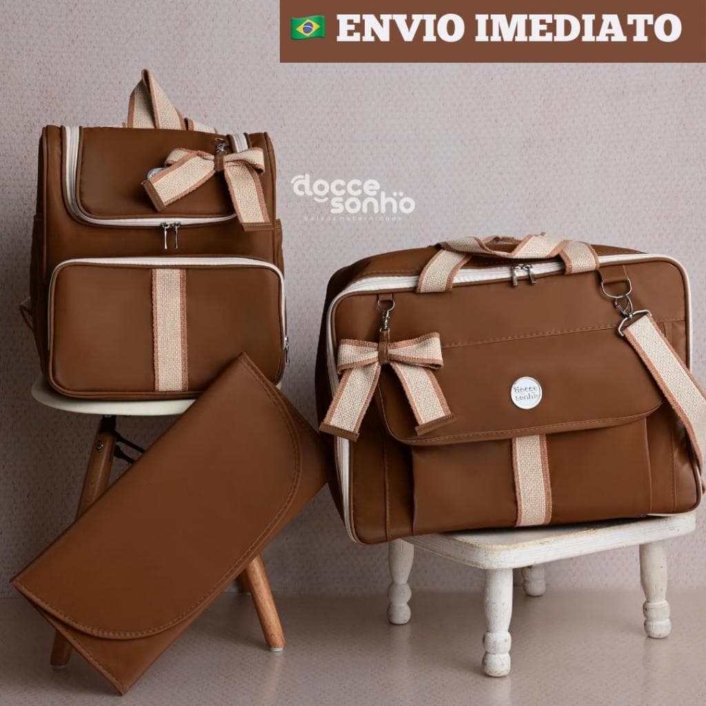 Mala maternidade 3 peças com mochila e trocador, Bolsa Maternidade para bebê menino/menina (SONHO)
